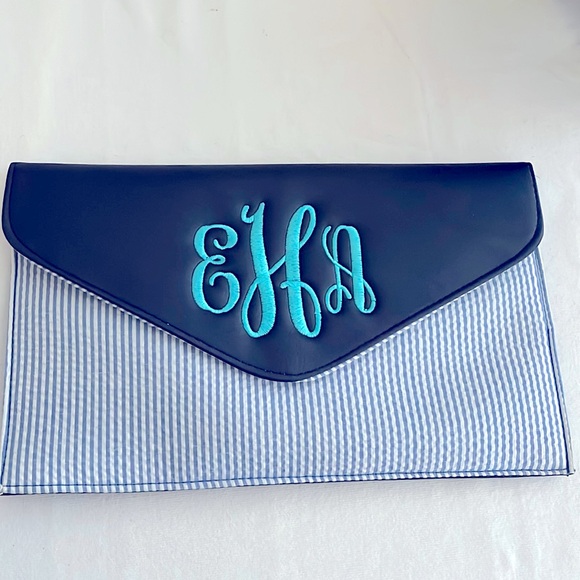 Monogram zip pouch - Picture 1 of 6